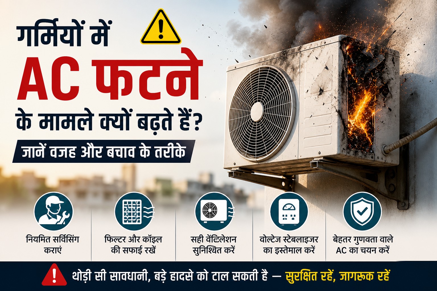 गर्मियों में AC सुरक्षा टिप्स