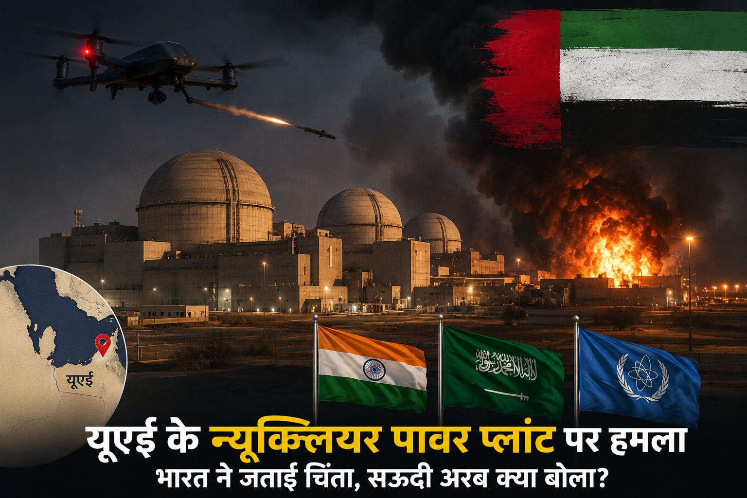 यूएई के न्यूक्लियर पावर प्लांट पर हमला1