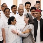 Politicians greet in formal gathering
