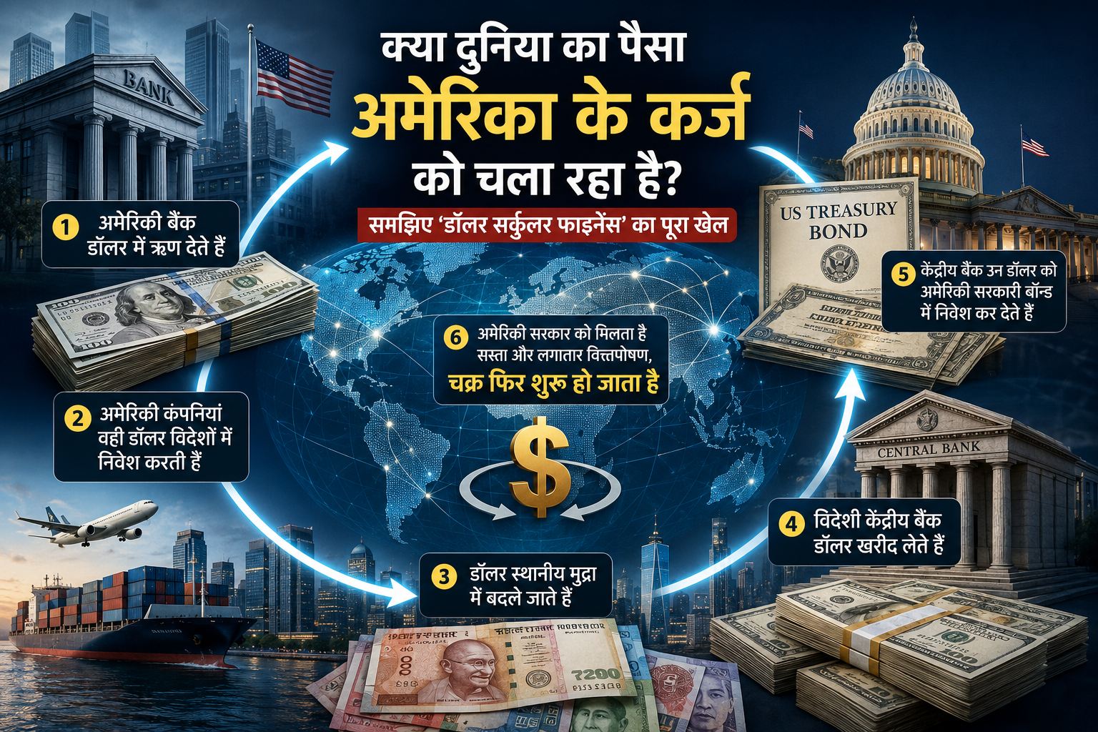 Global dollar flow and finance cycle